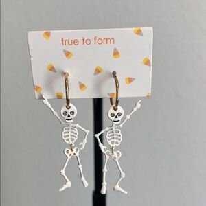 🎃 Dancing Skeleton Hoop Earrings